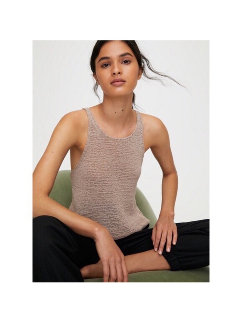 Aritzia The Group Babaton Eugenie Knit Top Colorado size S